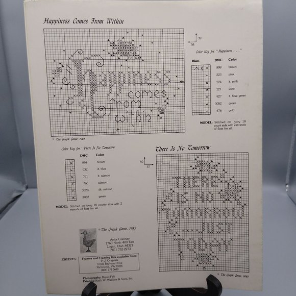 Vintage Cross Stitch Patterns, Tiny Treasures Just Because by Anita Cranney - Picture 2 of 2